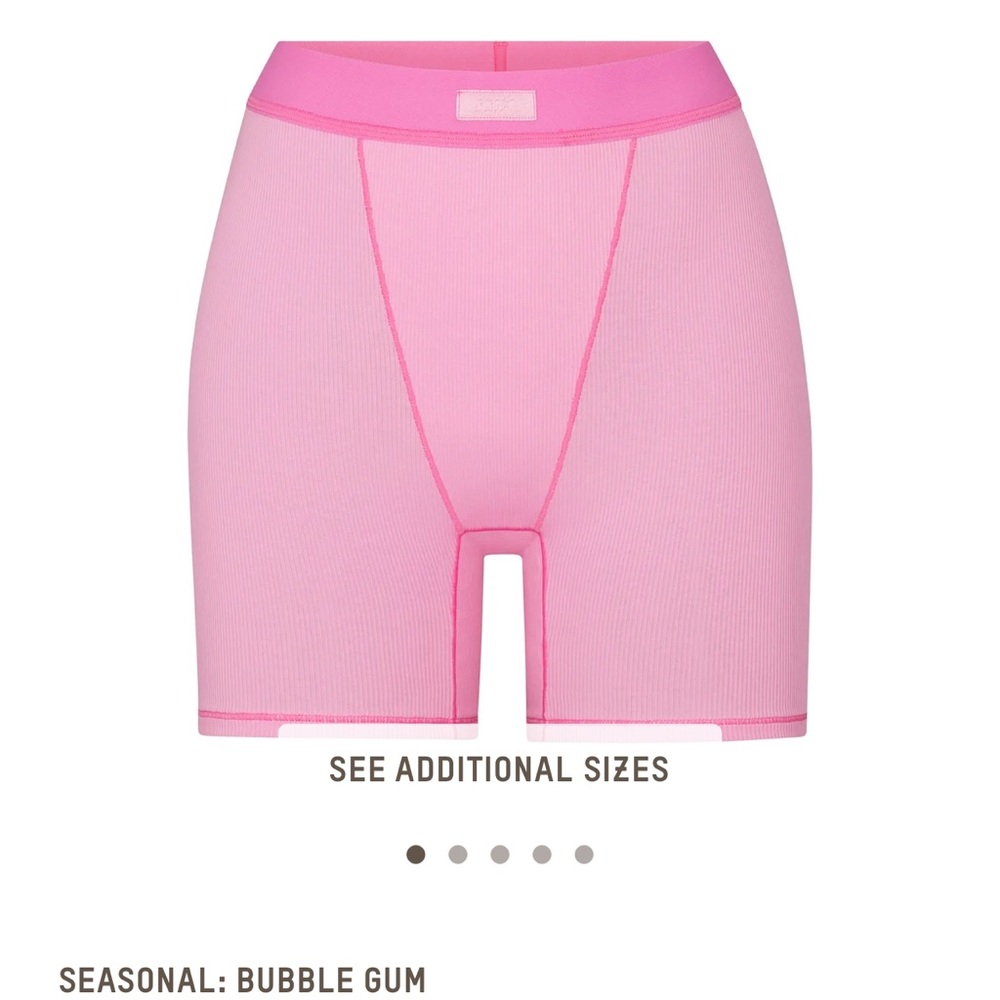 Cotton rib boxer in the color bubble gum